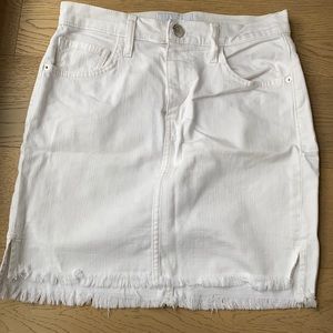 Current/Elliot frayed jean skirt